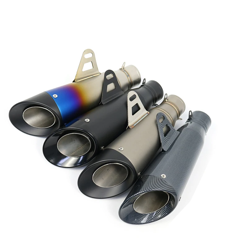 Silenciador de escape da motocicleta para Suzuki, aço inoxidável, Racing Sport, Pit Dirt Bike, GSR 600, R6, BWS 125, ER6N, GY6, Z900, 51mm, 60mm
