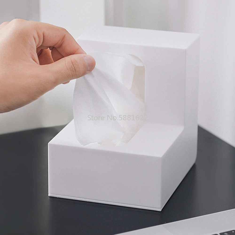 Creative Nordic Tissue Box Paper Container Holder Napkin Case Modern Organizer Opening on Both Sides for Bathroom Home Decor