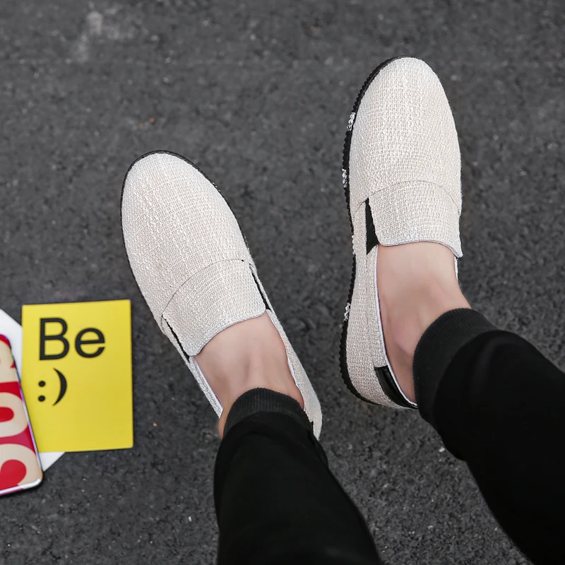 PUPUDA Men Loafers Espadrilles Men Casual Shoes Breathable Slip On Sneakers Men Comfortable Slip On Shoes Male Driving Sneakers