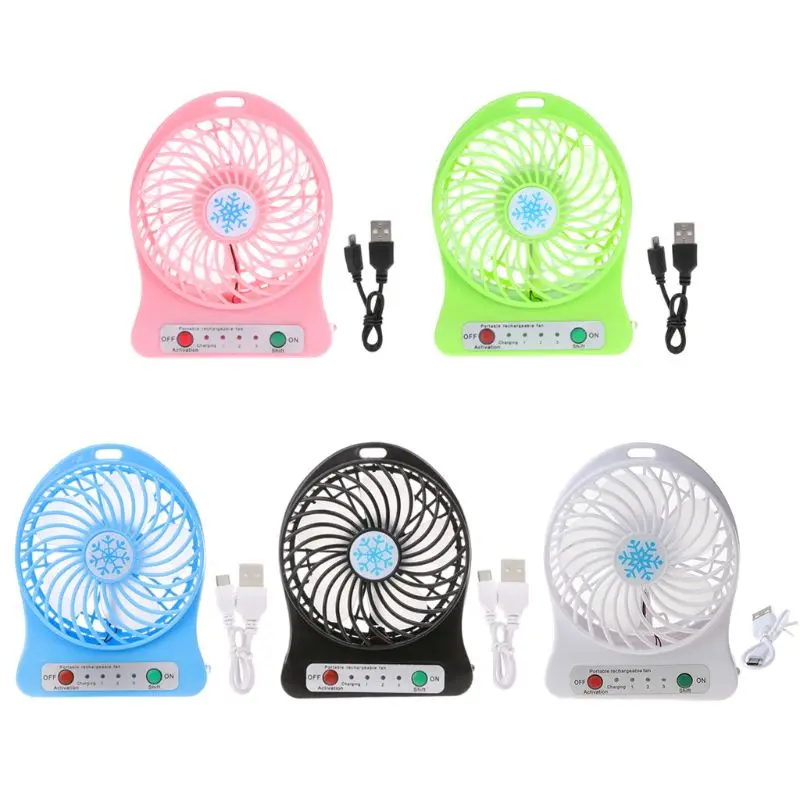 

HOT SALE Portable LED Light Fan Air Cooler Mini Desk USB Fan Third Wind USB Fan Dropship