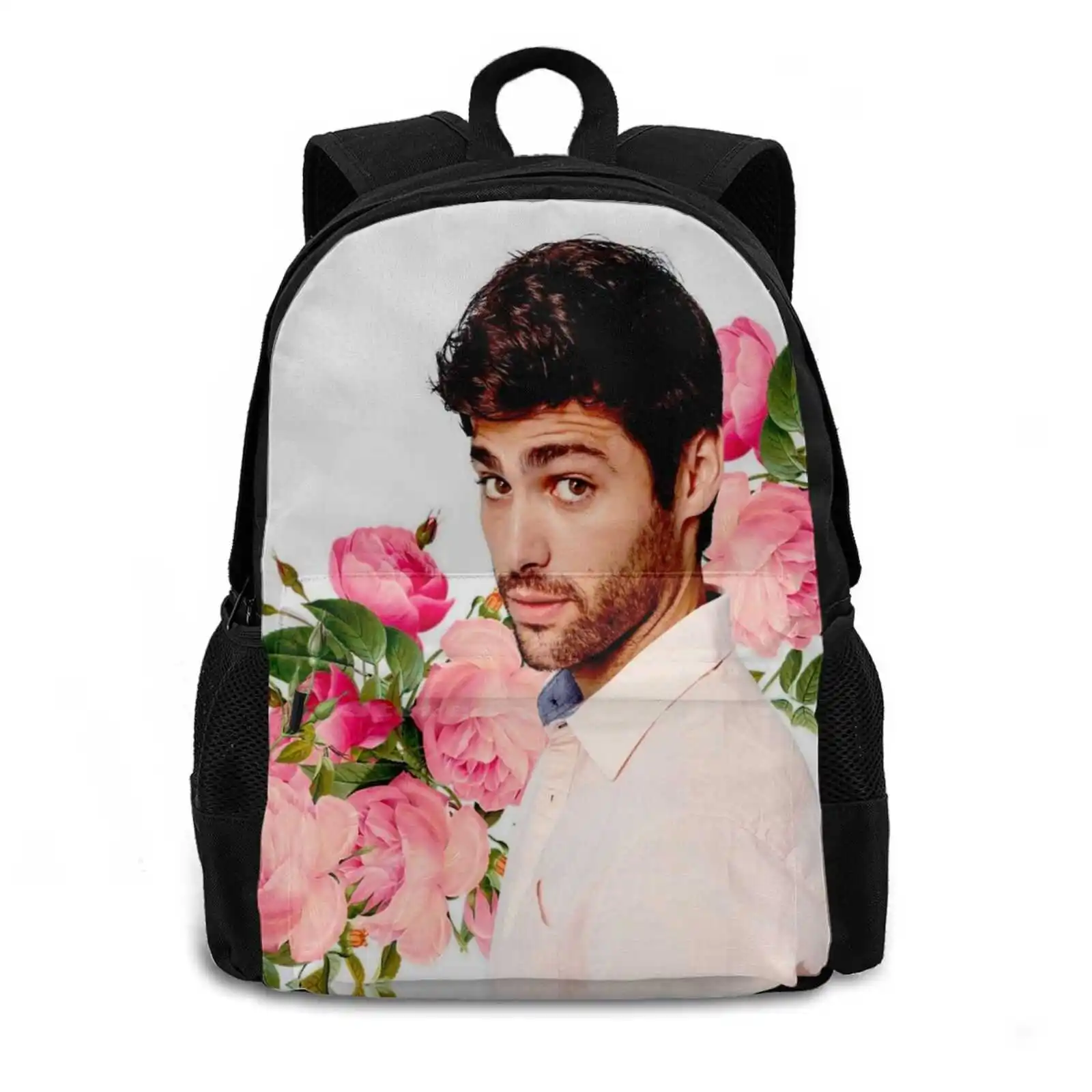 Matthew And Pink Flowers Women Men Teens Laptop Travel School Bags Matthew Matt Shadowhunters Malec Alec Lightwood The Mortal