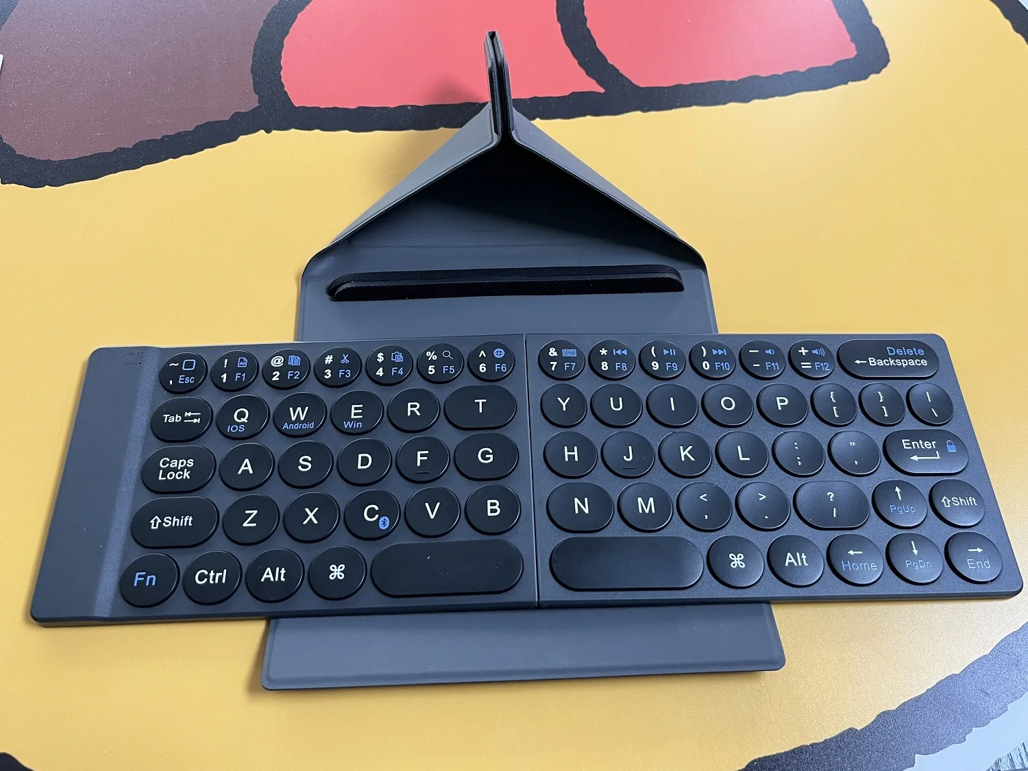 MIPOW-teclado plegable delgado para iPad, iPhone, Bluetooth, inalámbrico, con bolsa mágica, soporte, para tableta, portátil, regalos