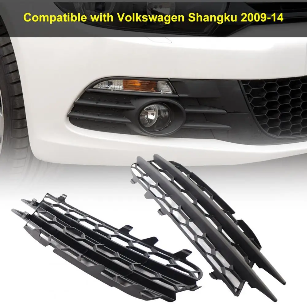 Car Front Bumper Grille Driver Side Mesh Fog Light Cover Lower Grill Modification 1K8853665B 1K8853666B for VW Scirocco 09-14