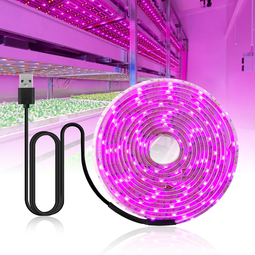 LED Grow Light Full Spectrum USB Grow Light Strip 2835 LED Phyto Lamps For indoor Flower Seed Hydroponic Plant Growing Lamp