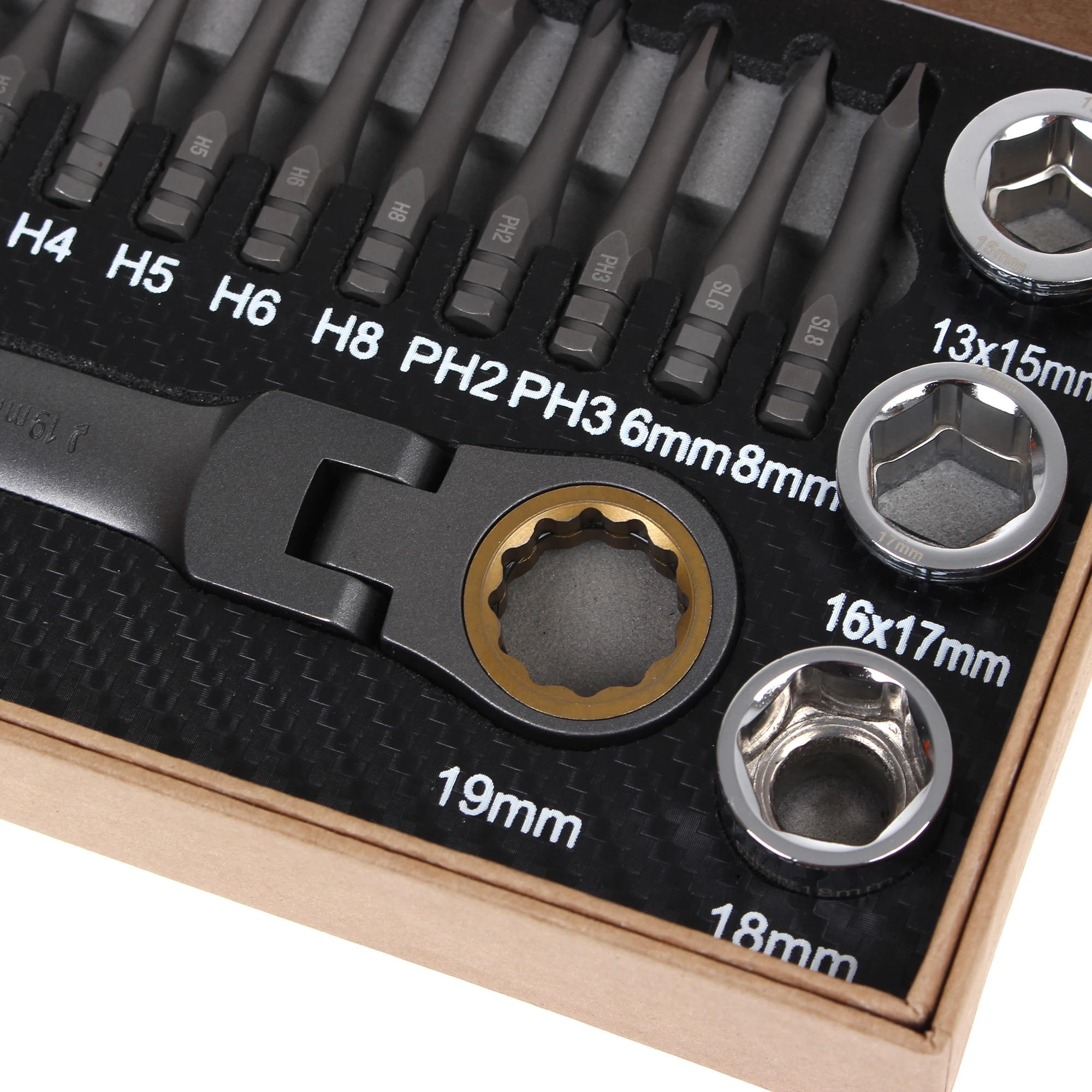 Multifunktions Ratschen Steckschlüssel Set Box Ende Wrench Metric Mit Adapter Schraubendreher Bit Sockel Plumb Rohr Auto Reparatur Werkzeug