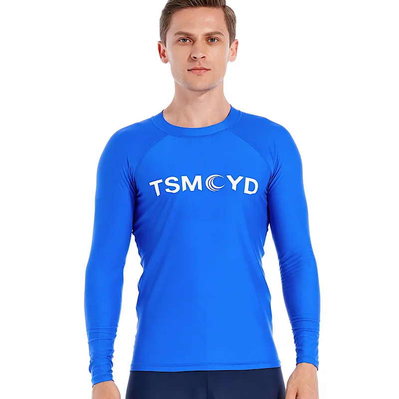 Nowy TSMCYD męskie rashguardy BEACH z długim rękawem SURFING pływanie topy siłownia wodna kombinezony szybkoschnące UPF 50 DropShip