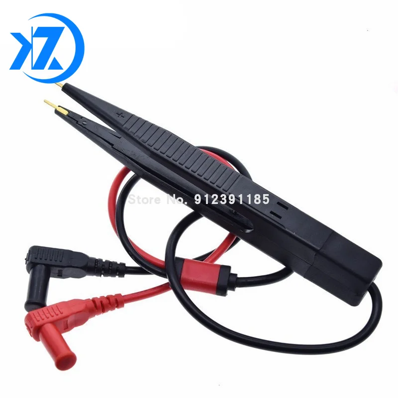 SMD SMT Chip Test Clip Lead Probe Digital Multimeter Meter Tweezer For Resistance Capacitance Measurement