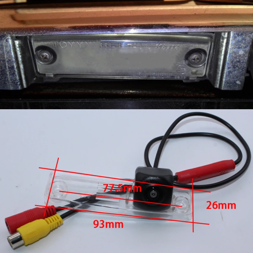 Car Rear View Camera HD CCD Night Vision Back up Reverse Camera Waterproof High quality RCA For Toyota Innova 2013 2014 2015