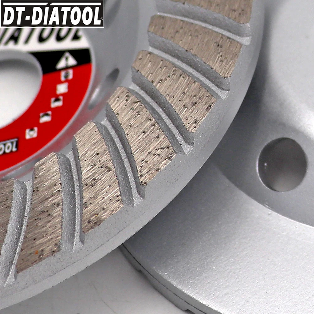 DT-DIATOOL Dia 100Mm/4Inch Diamond Gesegmenteerde Turbo Rij Cup Slijpschijf Schijven Voor Betonblok Harde Steen