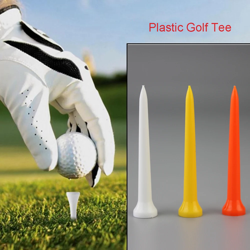 30Pcs/Set 69mm PE Plastic Golf Tee Tees Replacement Driving Range Hitting Trainer Club Accessories Random Color