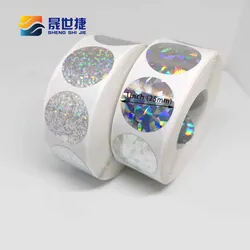 Shengshijie 500 uds/rollo 25mm pegatina redonda para rascar etiqueta láser holográfica cubierta de postal papelería mensaje pegatinas de juego