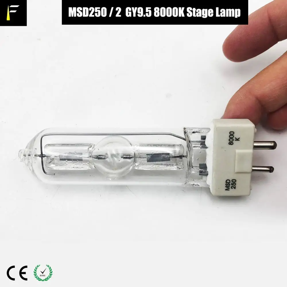 MSD250/2 30H Gy9.5 Classic Lamp MSD MSR 250 Sorcerer Stage Light Bulb HSD250w /80 Gas Discharge Lamp Single End Pin Bubble