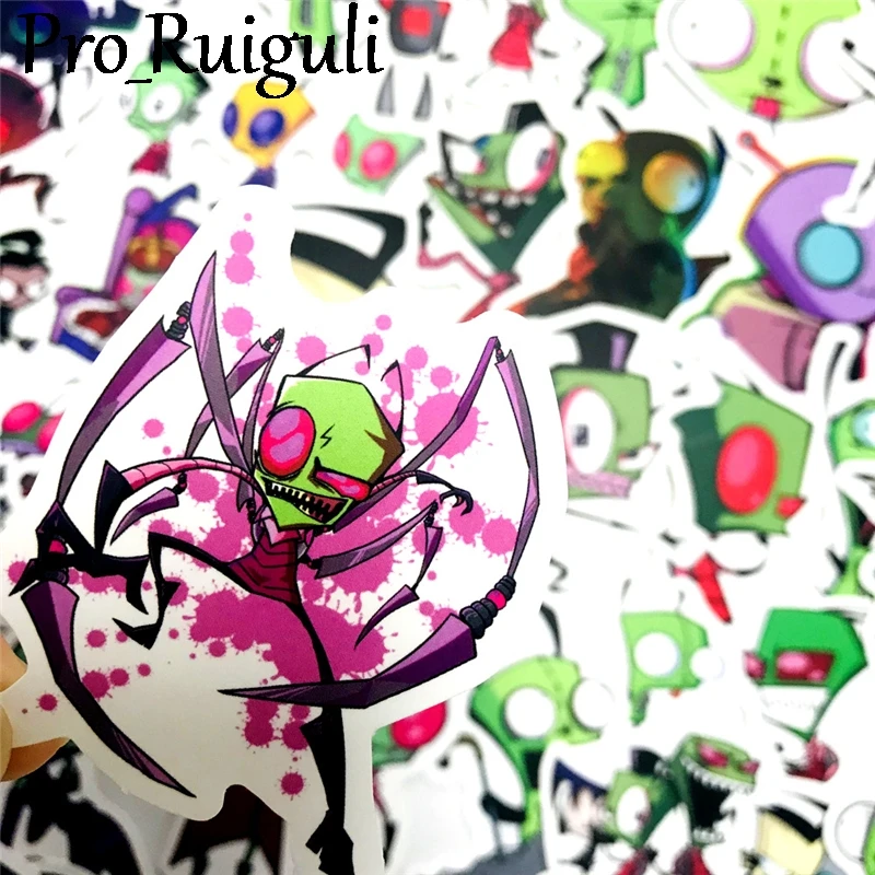 50pcs Invader Zim Stickers paster Cartoon characters anime funny decals scrapbooking diy phone laptop waterproof decorations