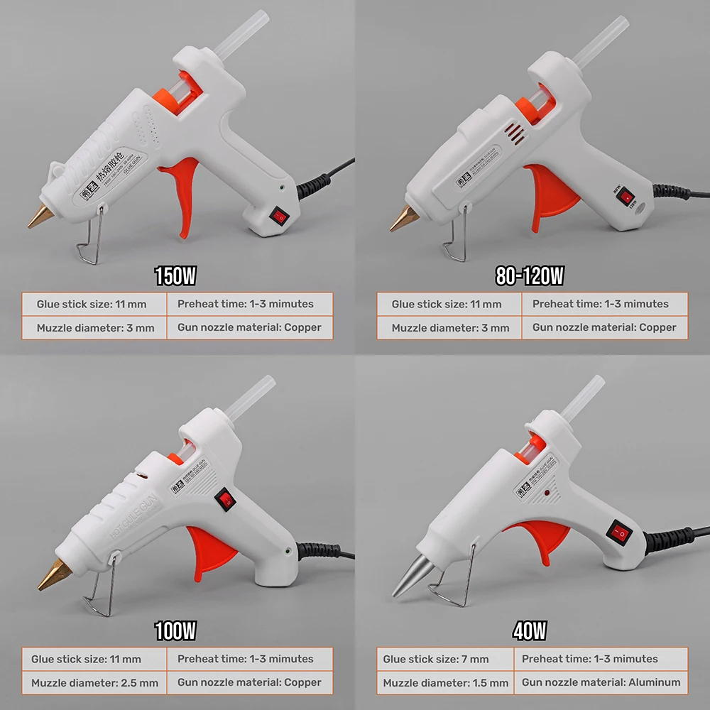 Hi-Spec 40 Вт 80 Вт 100 Вт 120 Вт 150 Вт EU/ Plug термоплавкий клеевой пистолет 7 мм Клей-стик промышленные мини пистолеты клей деревообрабатывающий инструмент