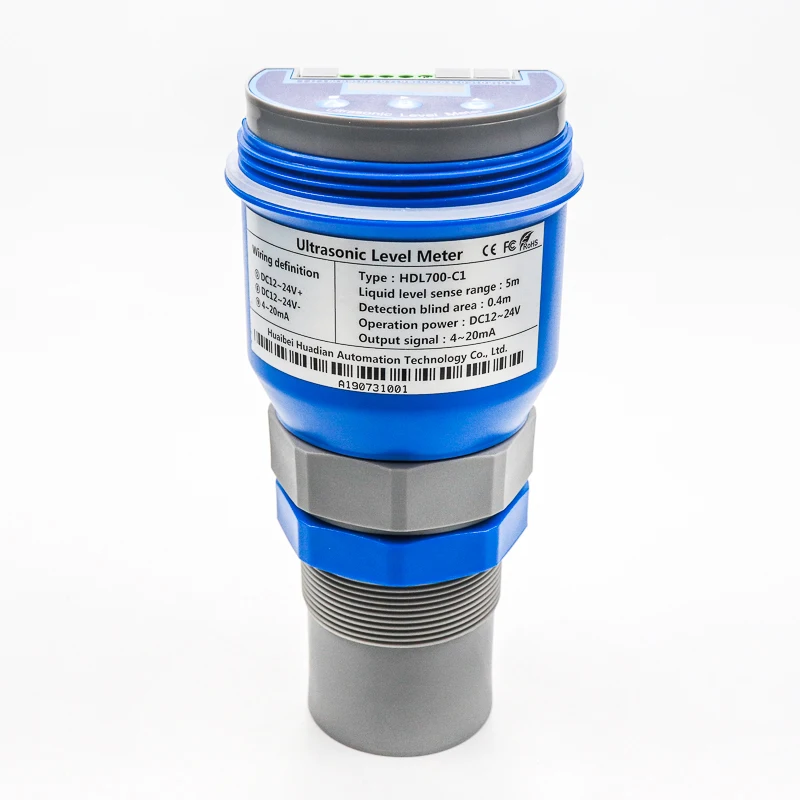 24V เซ็นเซอร์ระดับอัลตราโซนิกสำหรับน้ำผลไม้และนม Rs485ดิจิตอล Ultrasonic Level Transmitter ราคา