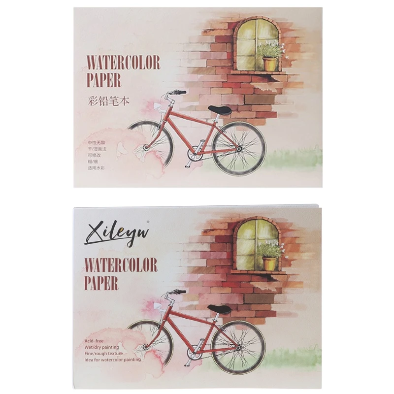 12แผ่น A5/A6สีน้ำ Sketchbook กระดาษสำหรับวาดภาพวาดดินสอสี Book