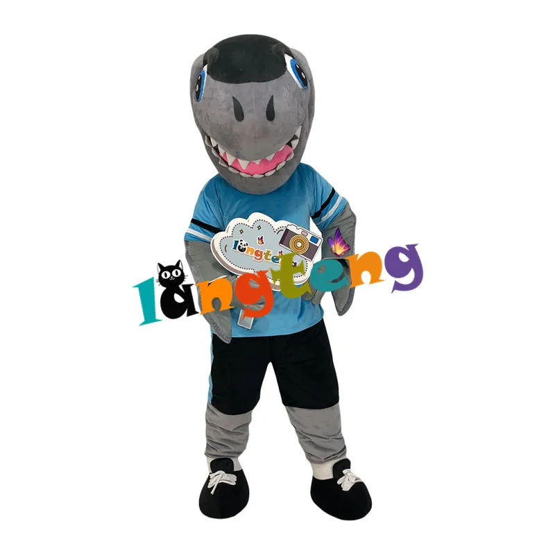 

1139 Sport Blue Shark Mascot Costume Fancy Dress Holiday Cartoon For Adults