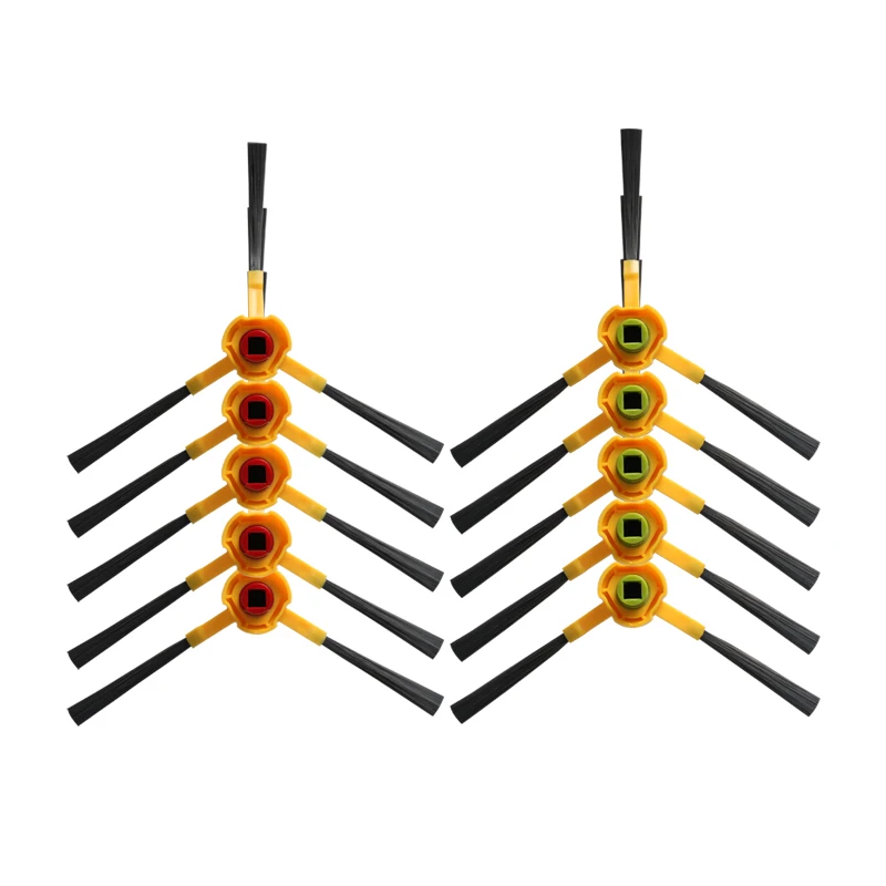 10Pcs Vacuum Cleaner Sikat Samping untuk Ecovacs DEEBOT N78 M85 M88 M80 Pro M81 R95 SLIM2 D36A DA611 Robot suku Cadang Vacuum Cleaner