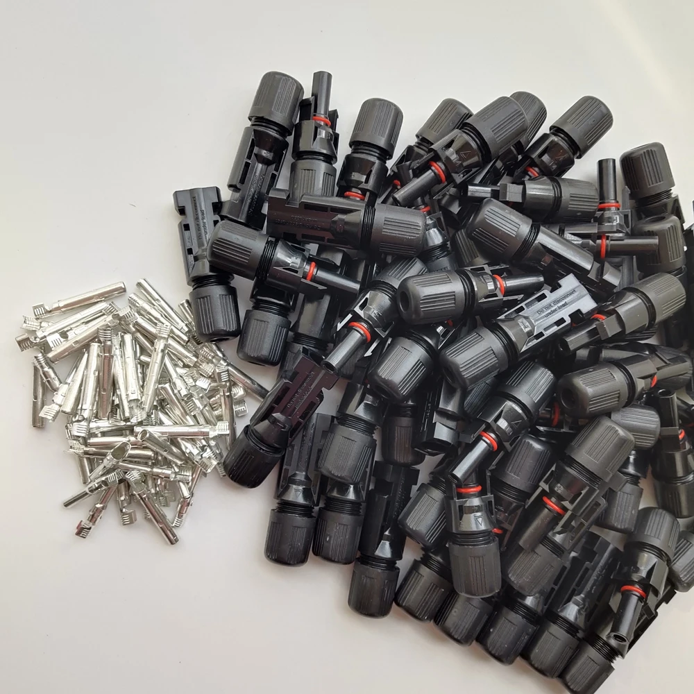 

5 10 20 50 80 100 Pairs Solar Connector male female 1000VDC 30A Solar Panel Branch Series Connect used PV Cable 2.5/4/6mm2