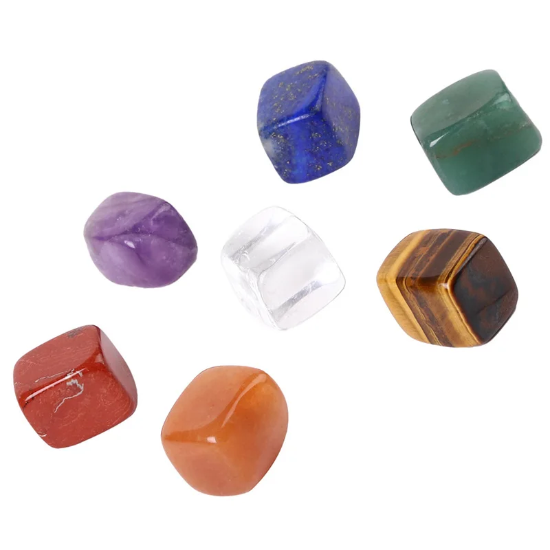 

7 Colors/Set Natural Stone Yoga Energy Stone Irregular Healing Crystals Stone Polished Individual Stone Room Decoration