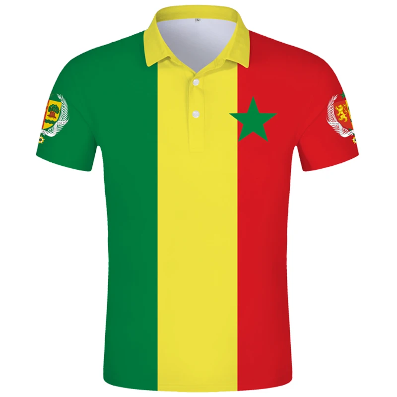 Senegal Polo Shirt Diy Free Custom Made Name Sen Polo Shirt Nation Flag Sn French Country College Print Text Photo Logo Clothes