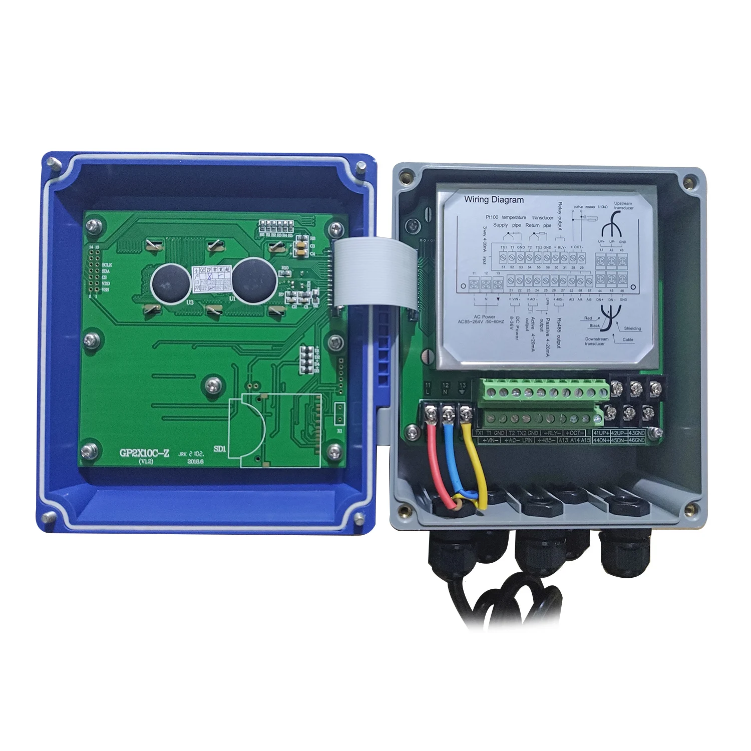 Imagem -05 - Transdutor Dn50 Mm-dn700 mm Medidor de Fluxo Líquido Ultrassônico Fixado na Parede tipo Modbus Medidor de Fluxo de Água Tuf2000b-tm1