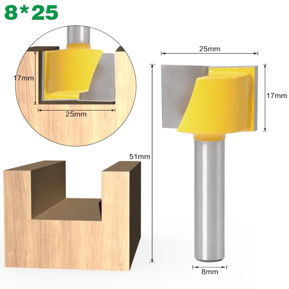 1pc 8mm Reinigung bottom Gravur Bit vhm router bit Holzbearbeitung Werkzeuge CNC fräser schaftfräser für holz