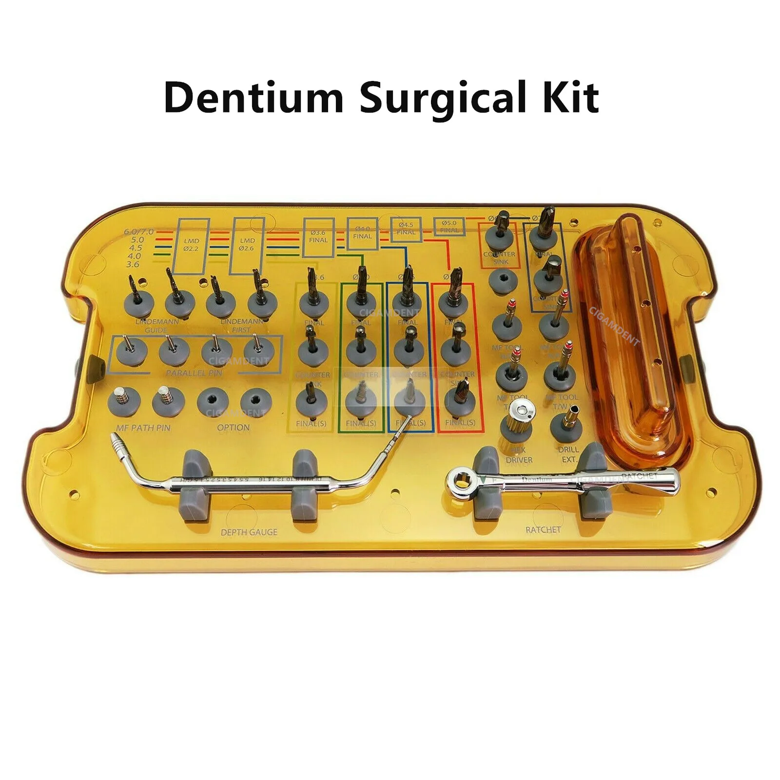 

Dental Dentium Surgical Kit UXIF SuperLine & Implantium Surgery Instrument Tools Kit