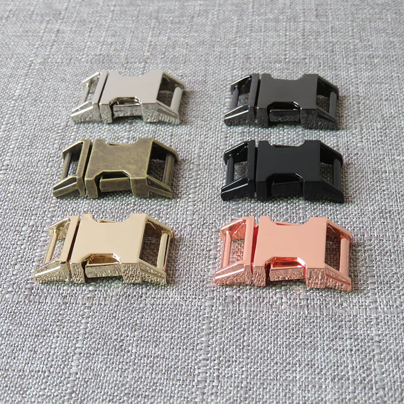 20pcs 15mm metal side release buckle straps belt buckle for pet dog collar necklace bracelet paracord garment sewing accessory