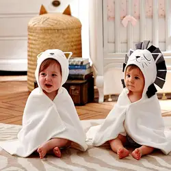 Toalla de baño con capucha para bebé, toalla de algodón para Spa de bebé, manta de lana de Coral de dibujos animados para recién nacido, bata de baño infantil