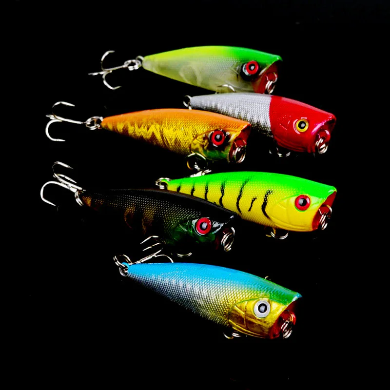 Sea Fishing Lure Sharp Hooks Big Popper Wobblers 6cm 7g Top Water Floating Bass Tackle Hard Bait Minnow Long Casting