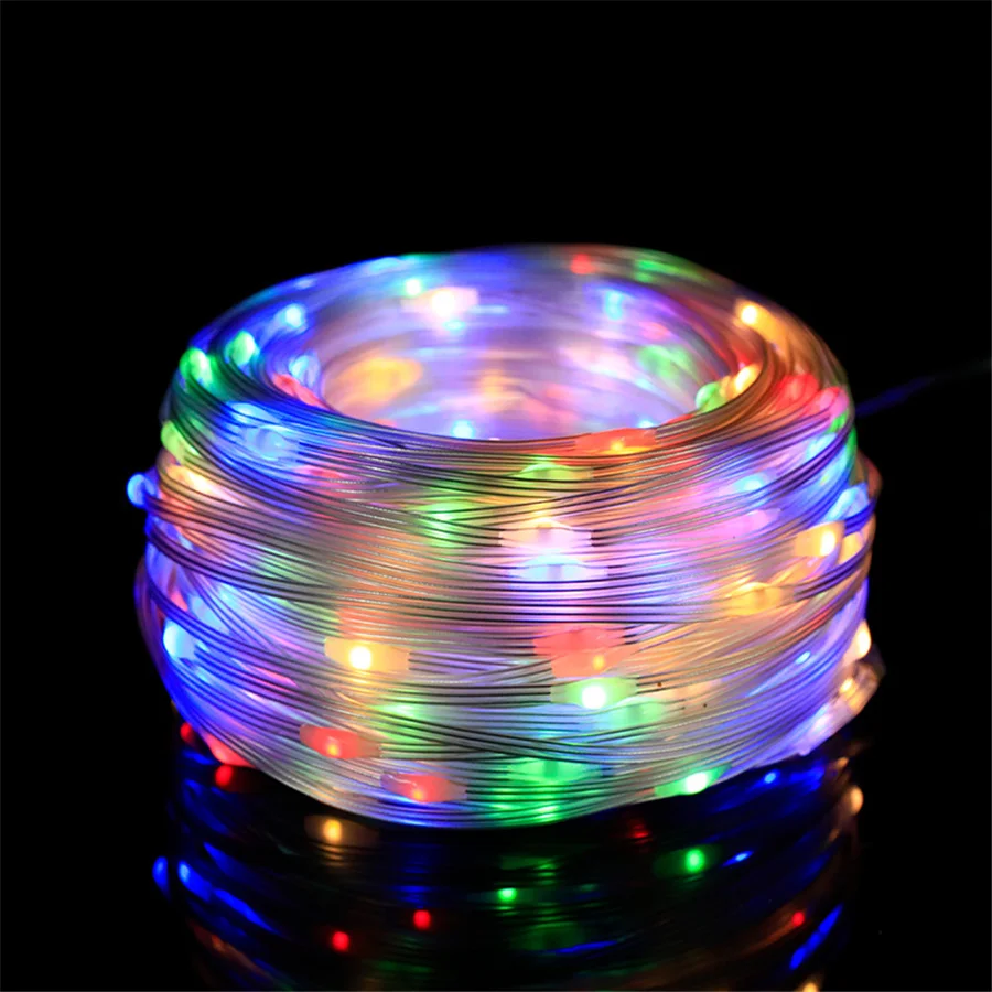 PAMNNY 20M 50M 100M Outdoor LED Christmas String Lights 8 Modes Fairy Garland Lights for Xmas Party Garden Yard Path Tree Decor