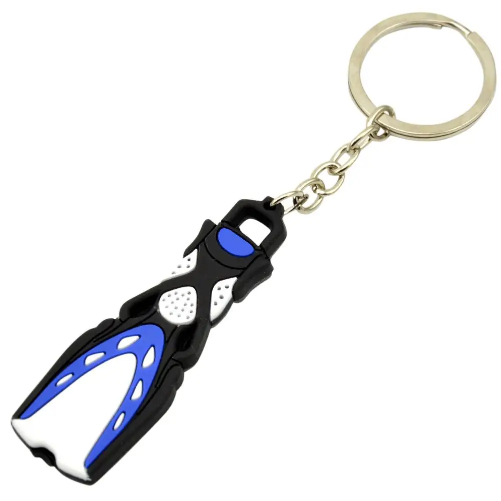 Llavero con forma de aleta para buceo, accesorio de buceo para deportes al aire libre, regalo