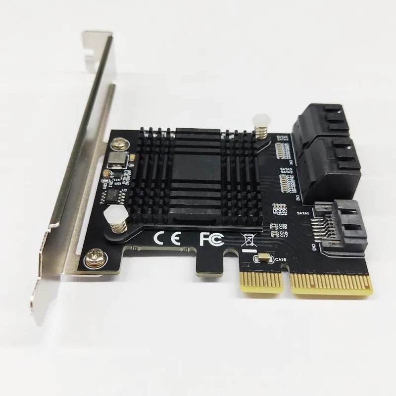 H1111Z Add On Cards PCIE SATA Controller PCI-E SATA Hub/Card PCIE to SATA 3.0 Card 5-Ports SATA3 SSD PCI Express X4 Gen3 Adapter