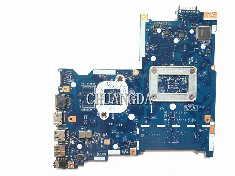 For 15-BA 15-AF BDL51 LA-D711P WE2-7110 854968-001 854968-601 854968-501 Laptop Motherboard 100% working