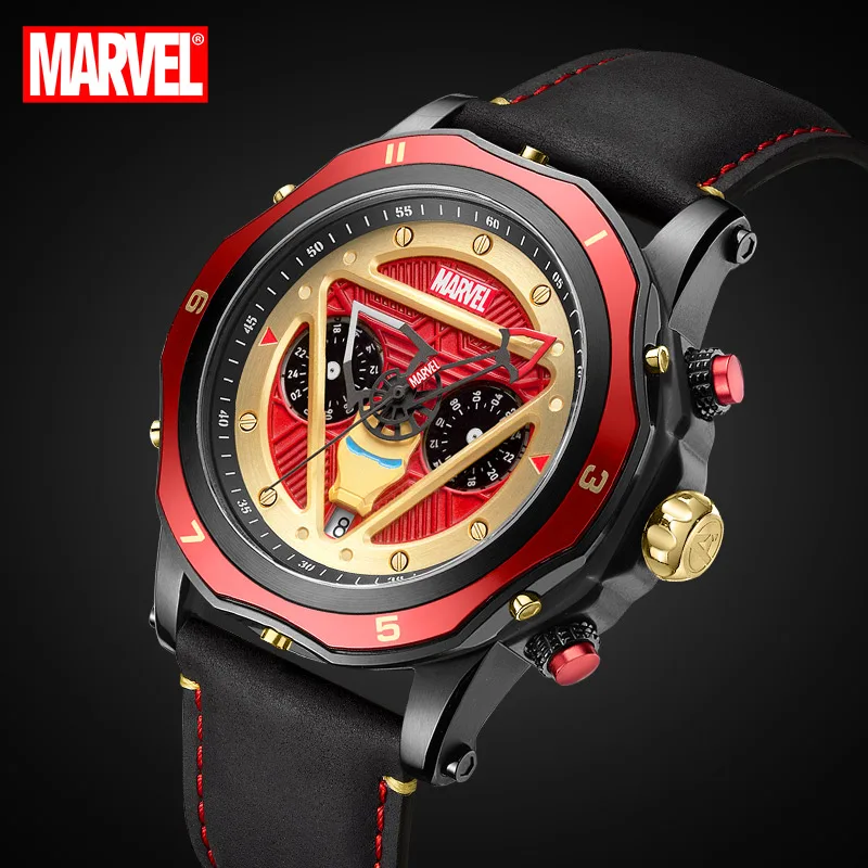 Disney Original Man Japan Quartz Casual Wrist Watches Iron Male Marvel Sapphire Crystal 100M Waterproof Luminous Hands 2020 New