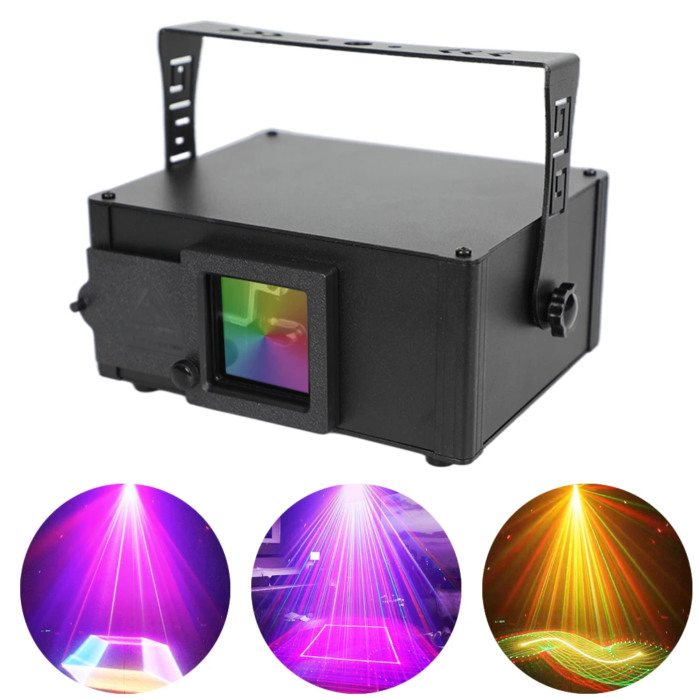 

Full Color 4D Animation Laser Light Projector DJ Disco Stage Lighting Effect Dance Party Wedding Holiday Bar Club DMX Lights