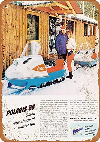 

8 x 12 Metal Sign - Polaris Snowmobiles - Retro Wall Decor Home Decor