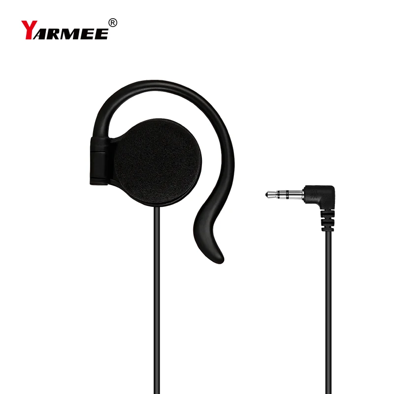 YARMEE Professional Headphones 3.5mm Plug Jack Wired Single Earphone Ear Hanging Suitable Monitoring Radio Tour Guide System