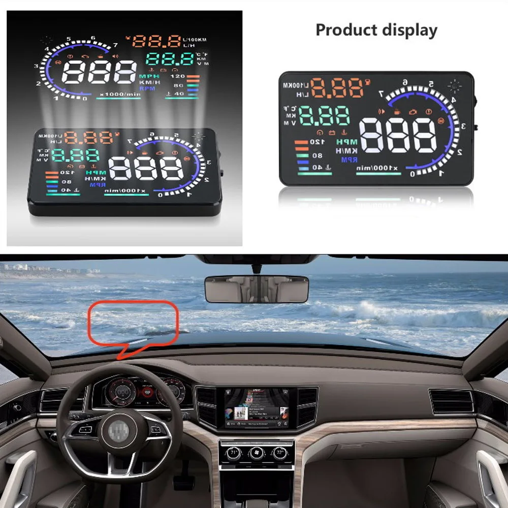 For Volkswagen Passat/CC 2015 2016 Car HUDHead Up Display Overspeed Warning System Projector Windshield Auto Accessories