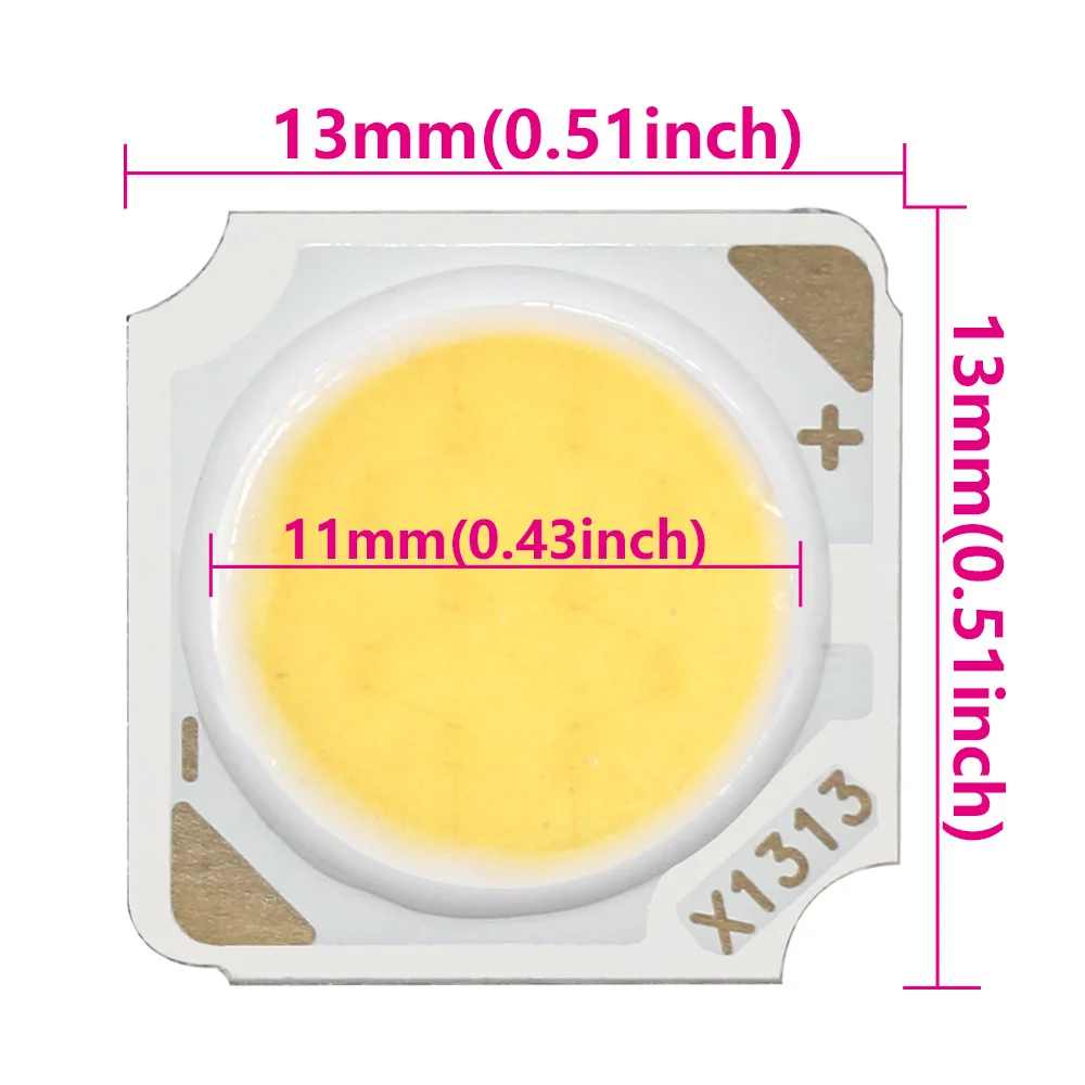 Imagem -04 - Chip de Cob Led de Alto Brilho Alto Brilho Reparo do Tubo Branco Frio 3w 5w 7w 10w 1313 mm 300ma Alta Qualidade 10 Pcs