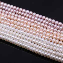 자연 담 수 진주 구슬 DIY 여성 목걸이 팔찌 6-7mm 만드는 보석에 대 한 고품질 36 cm 펀치 느슨한 구슬