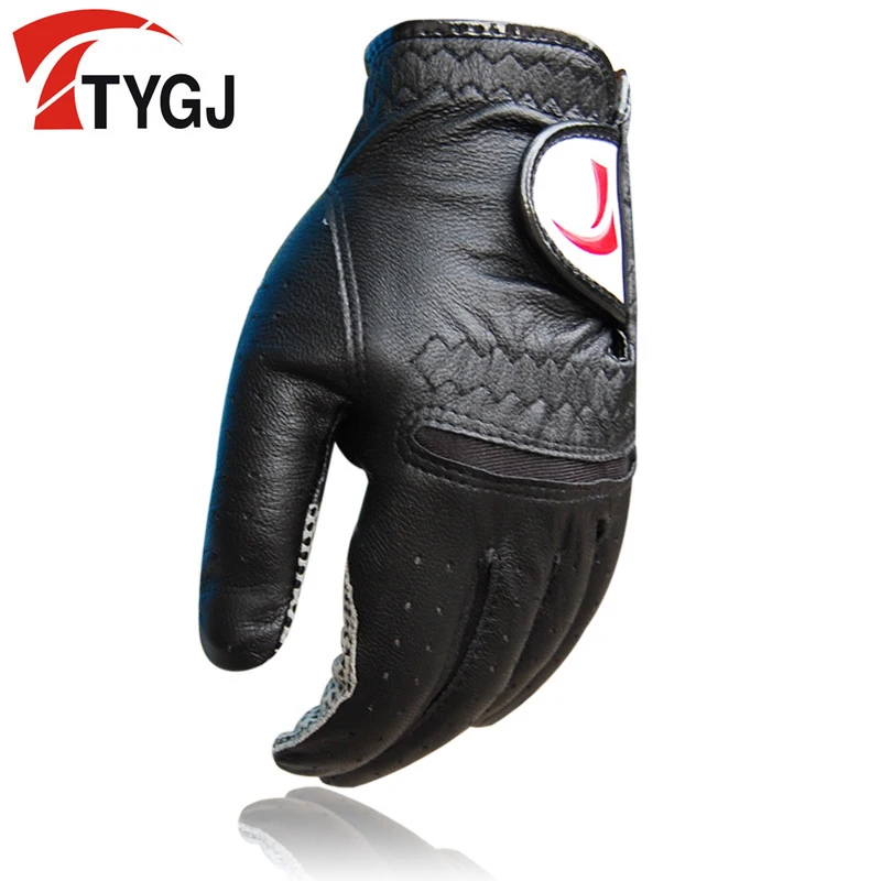 TTYGJ-guantes de Golf genuinos para hombre, antideslizantes, transpirables, de piel de cordero, para mano izquierda y derecha, cómodos y respetuosos con la piel, alta calidad, 2024