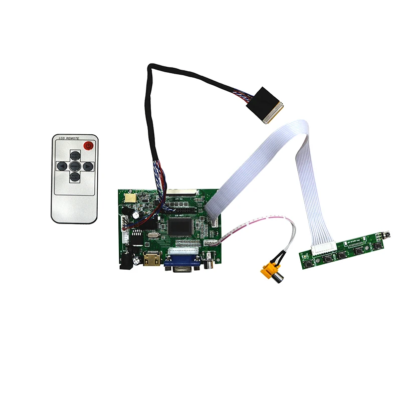 

HDMI-compatible VGA AV Remote Control LCD LVDS Board Kit For 10.1inch N101N6-L01 1024X600 LED Screen