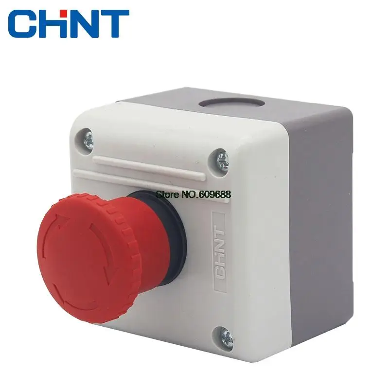 CHNT CHINT Elevator Bottom Emergency Stop Push Button Switch Control Box Dia 40mm Normally Closed