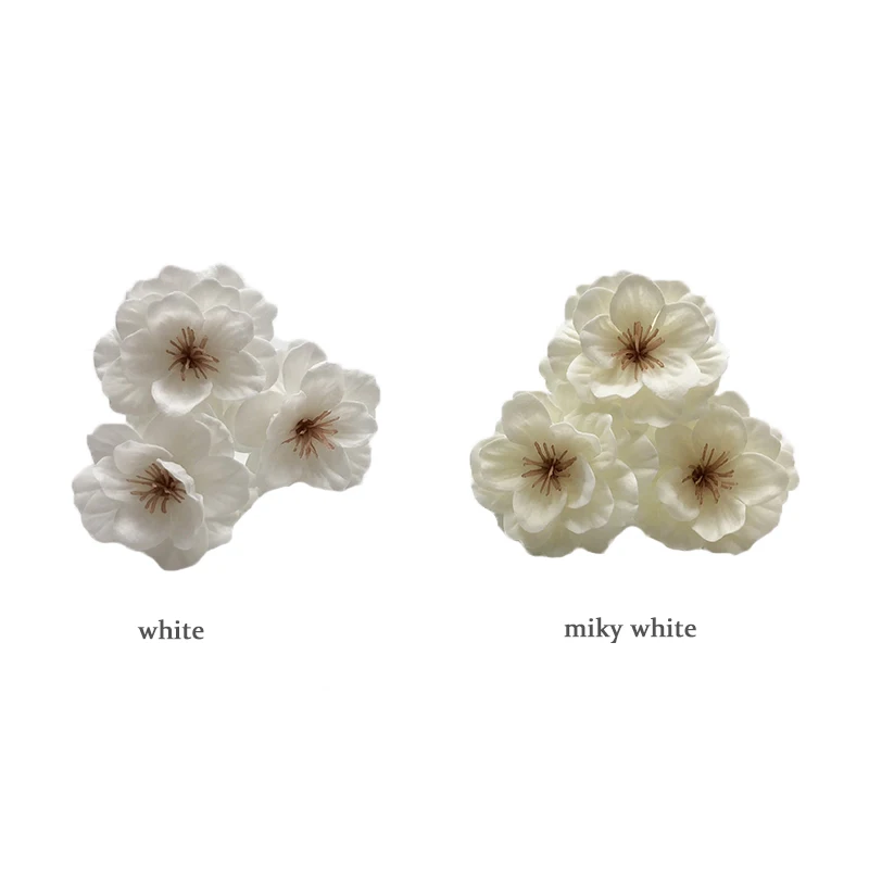 10/50 Stück 8x7cm Sakura (1 Stück = 3 Köpfe) Künstliche Kirschblüten Romantisches Valentinstagsgeschenk Hochzeits- und Heimdekoration Seifenblumen – Detail 3