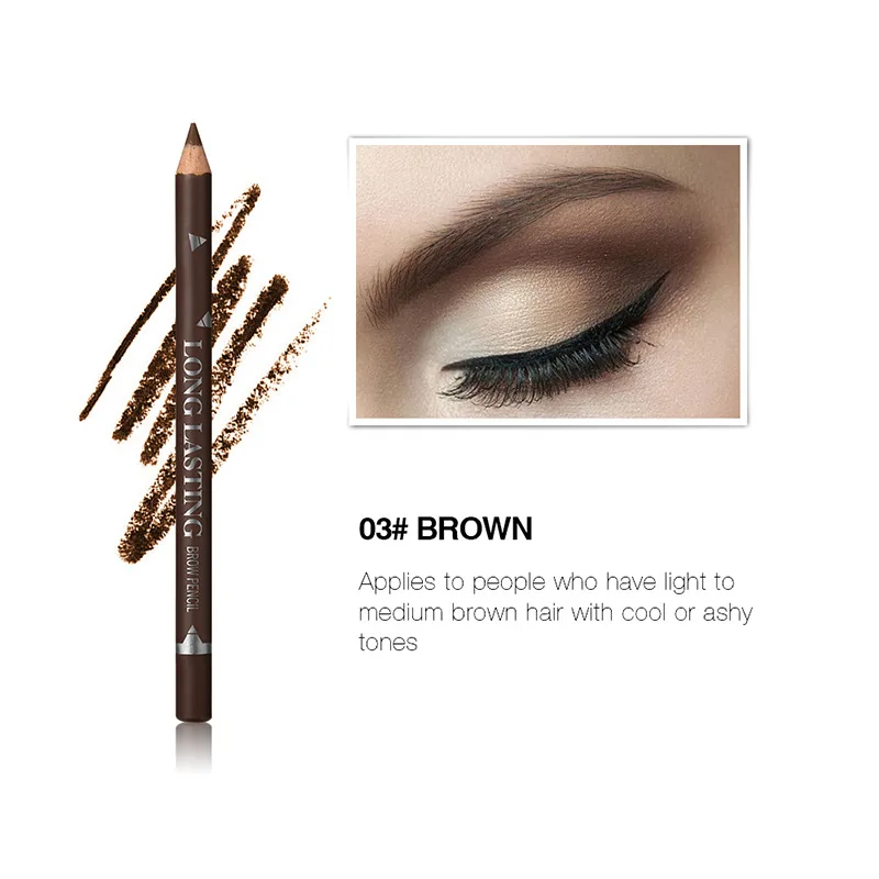 Hot Selling Menow P113 Eyebrow Pencil Wholesale Waterproof And Sweatproof Beginners  Easy to Wear Makeup Cosmetic Gift for Girl