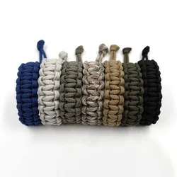 17cm-25cm Weaving Paracords Bracelets 550 Paracord Adjustable Survival Emergency Bracelets Camping Hiking Outdoor Accessories
