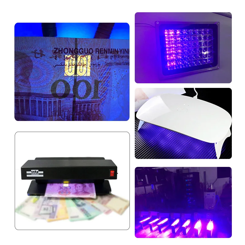 10W UV led ultraviolet 365nm 375nm 385nm 395nm 410nm 420nm High Power led lamp light+10w non waterproof driver 900mA