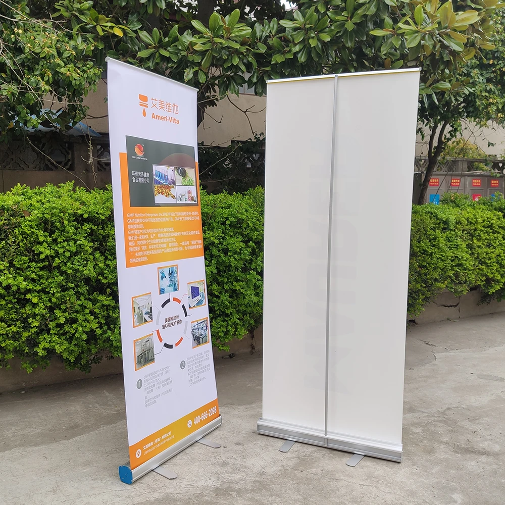 Design 80x200cm  Economy Standard Roll Up Stand Show Display Standard Aluminum Retractable Custom banner